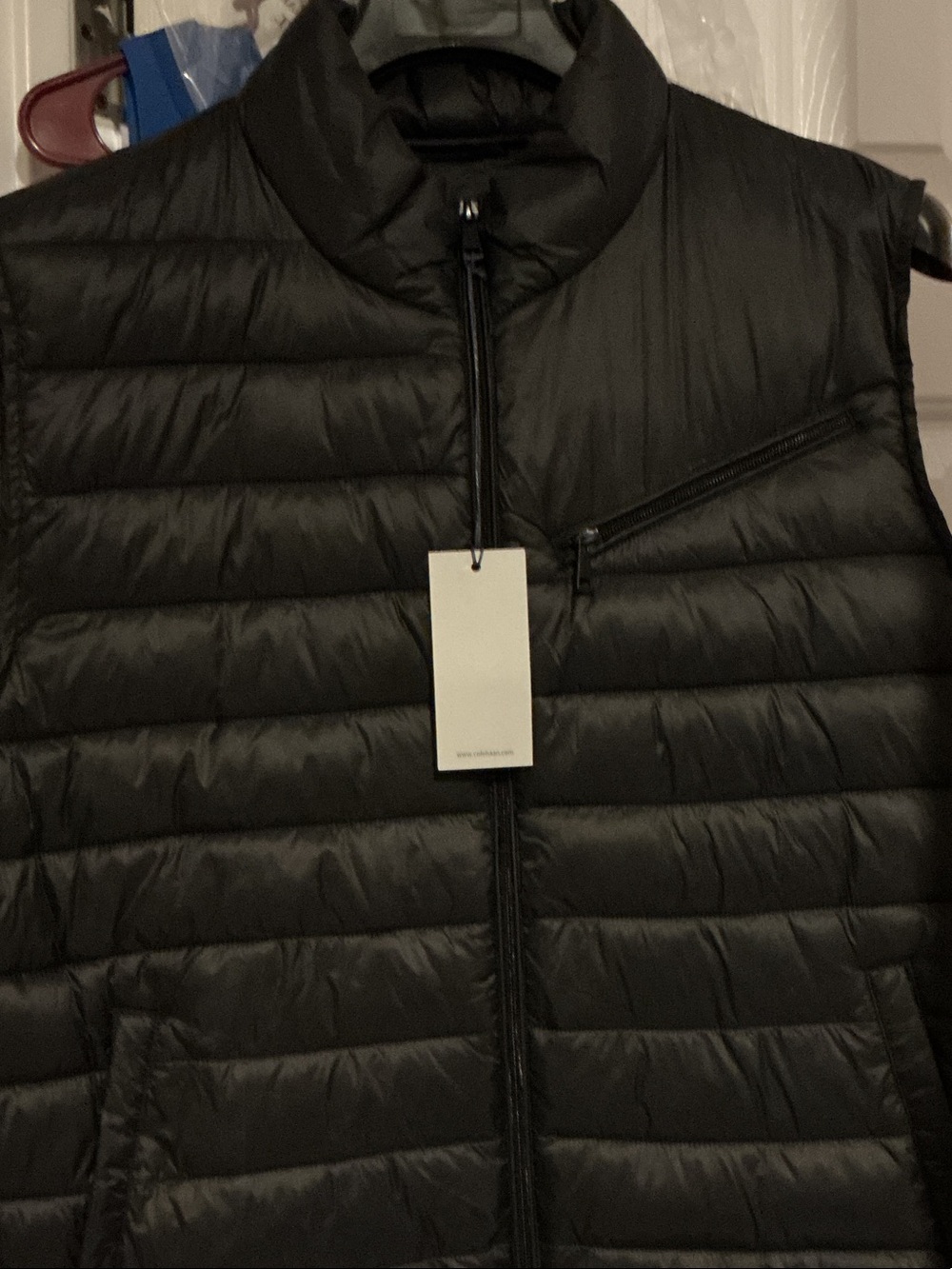 Cole Haan Black Quilted Packable Puffer Vest